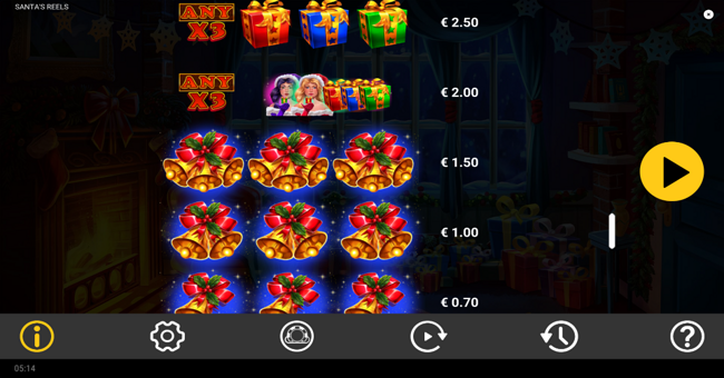 santas reels paytable 3 paytable