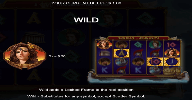 scrolls of aphrodite paytable 1 paytable