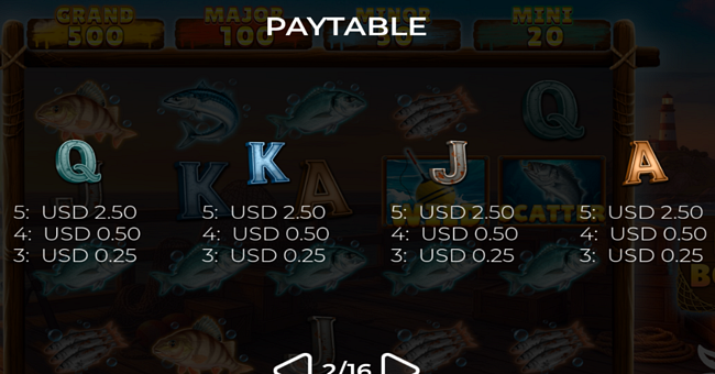 sea bass hot pot bonanza paytable 2 paytable