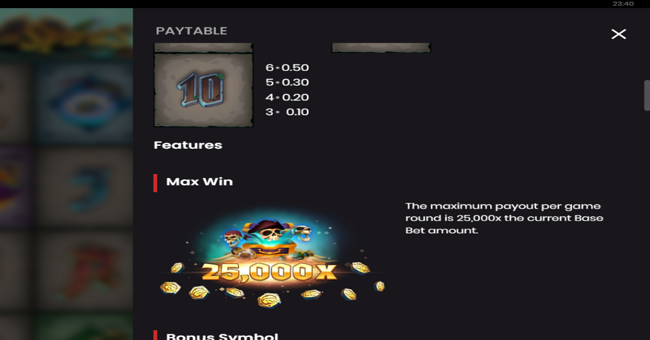 sea of spirits paytable 2 paytable