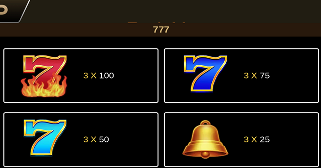 seven seven seven paytable 1 paytable
