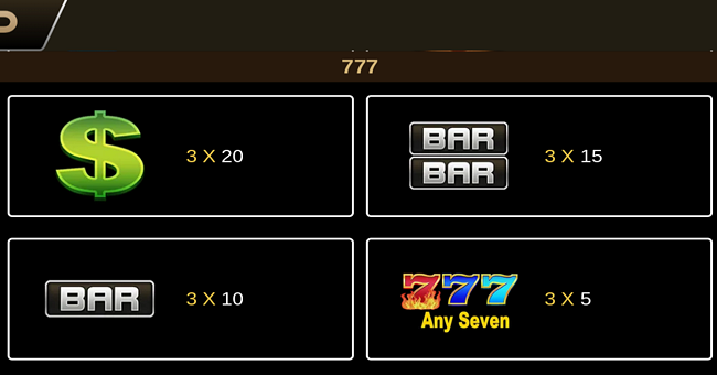 seven seven seven paytable 2 paytable