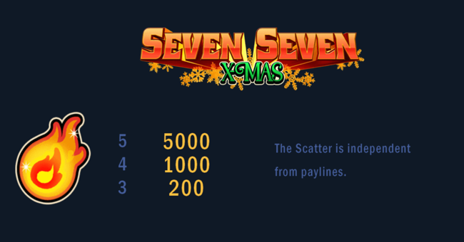 seven seven xmas paytable 1 paytable