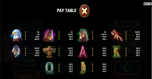 shaman song paytable paytable