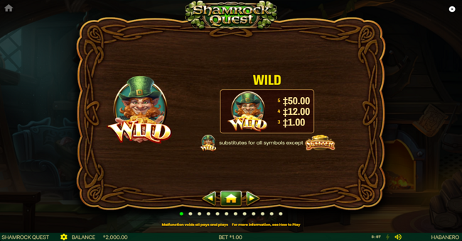 shamrock quest paytable 1 paytable