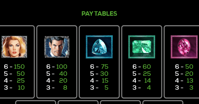 shaodow diamond noir paytable 1 paytable