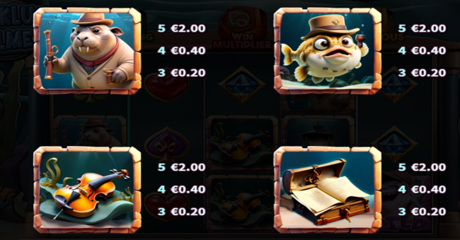 sharkluck holmes paytable 2 paytable