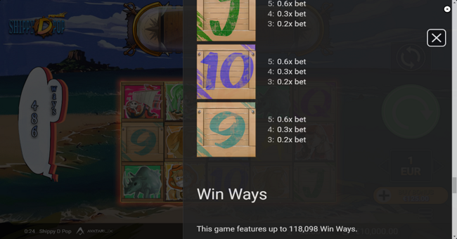 shippy d pop paytable 4 paytable