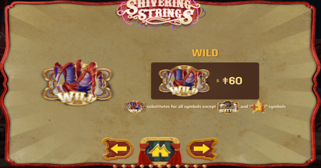 shivering strings paytable 1 paytable