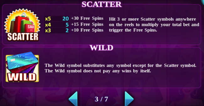 shopping frenzy paytable 3 paytable