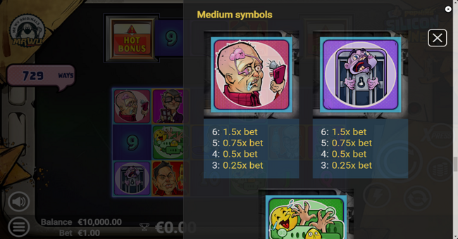 silicon spinners paytable 3 paytable