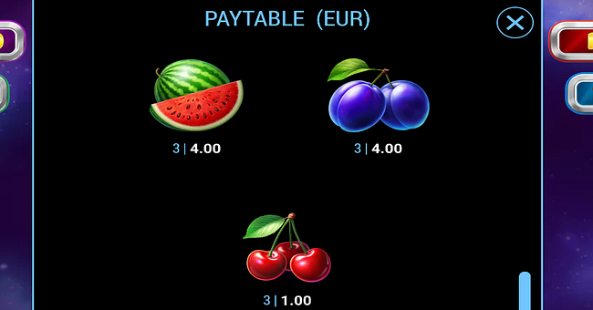 silver coins paytable 3 paytable