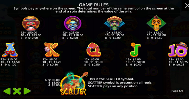 skeleton bombs oranje jackpot paytable paytable