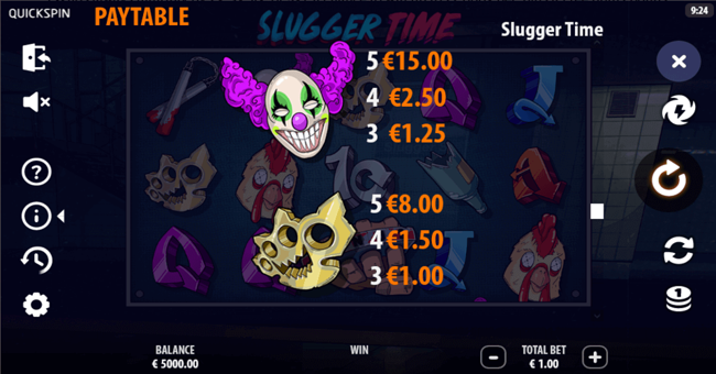 slugger time paytable 2 paytable