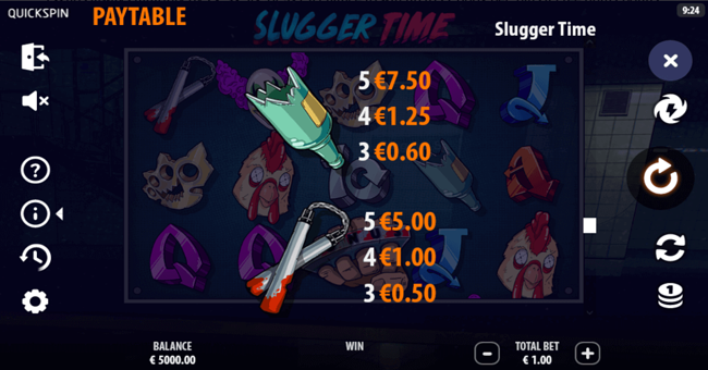 slugger time paytable 3 paytable