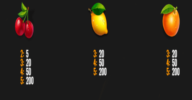 smoking hot fruit 20 paytable1 paytable