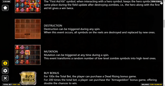 spin4dead paytable 4 paytable