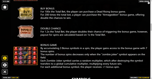 spin4dead paytable 5 paytable