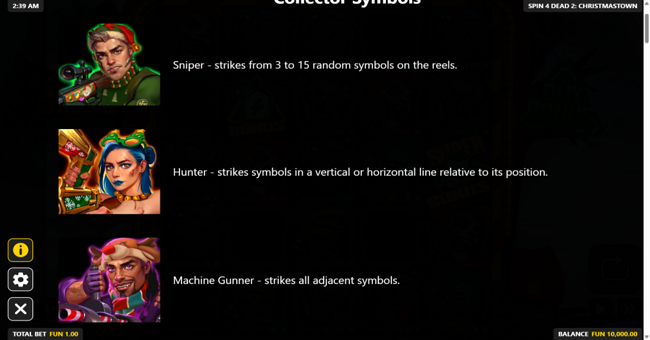 spin 4 dead 2 christmastown paytable 1 paytable