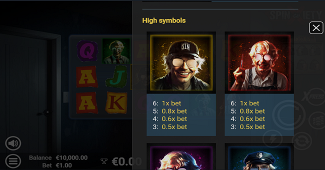 spinxiety paytable 1 paytable