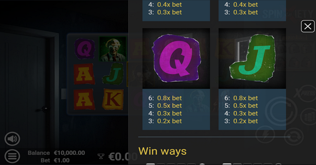 spinxiety paytable 5 paytable