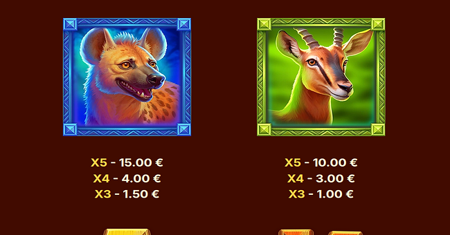 spirit of savanna paytable 2 paytable