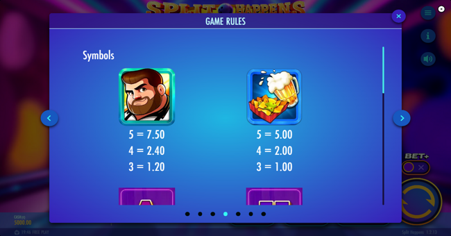 split happens paytable 1 paytable