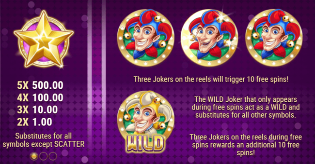 star joker paytable 1 paytable