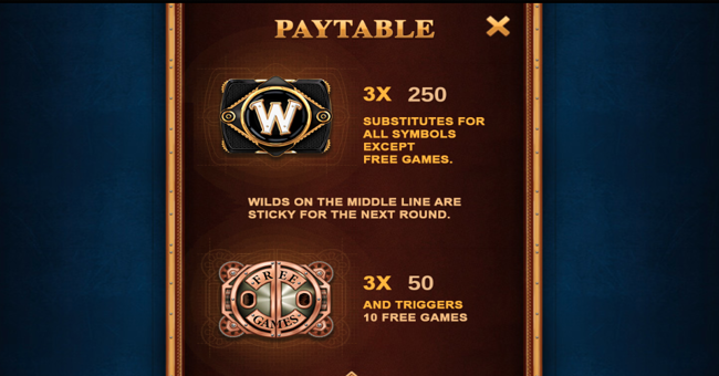 steam vault paytable 1 paytable