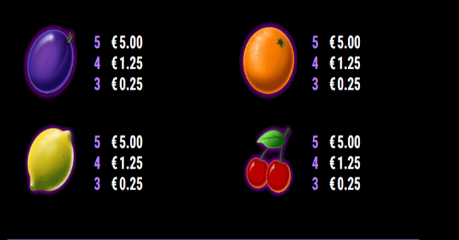 sticky diamond double rush paytable2 paytable