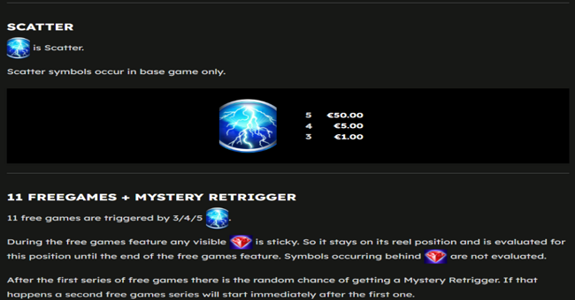 sticky diamonds flaming link paytable 1 paytable