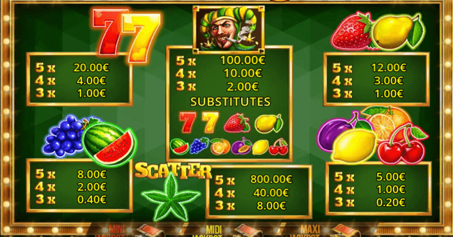 stoned joker paytable paytable