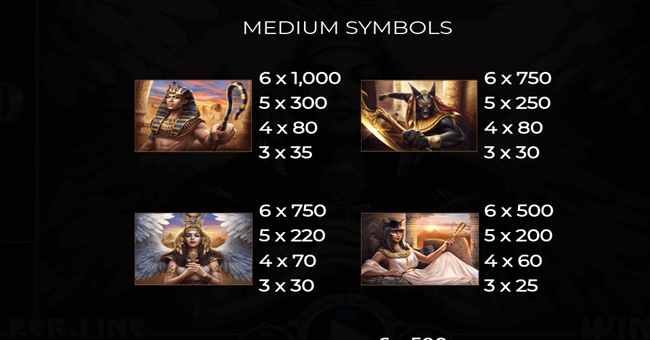 story of egypt 10 lines paytable 1 paytable