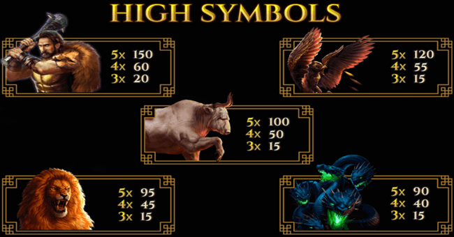 story of hercules 15 lines paytable 1 paytable