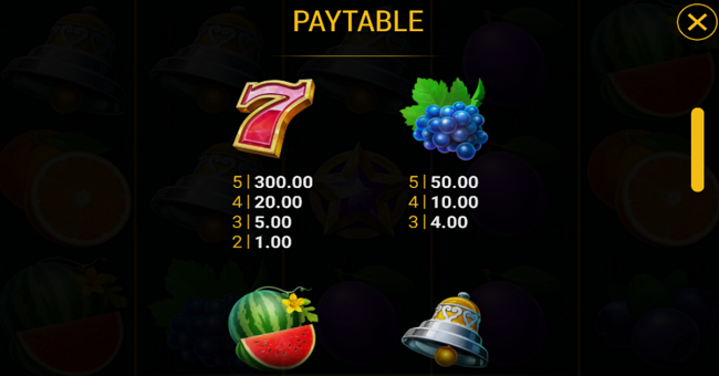 stunning crown cash mesh paytable 2 paytable