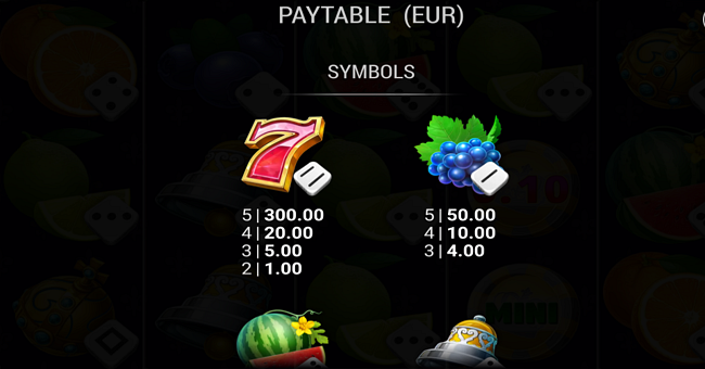 stunning crown cash mesh ultra dice paytable 2 paytable