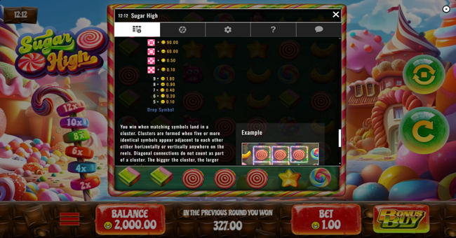 sugar high paytable 3 paytable