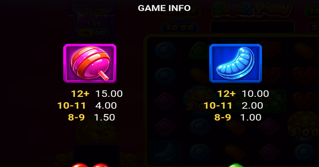 sugar piggy hold and win 6x5 paytable 2 paytable