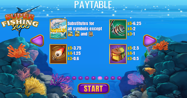 super fishing 2000 paytable 1 paytable