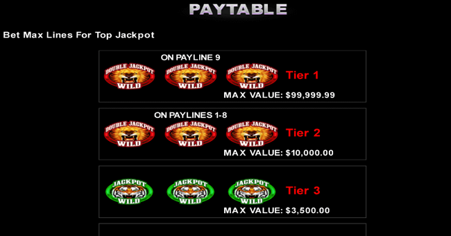 super jackpot double lion paytable 1 paytable