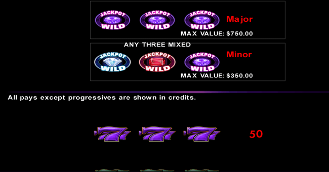 super jackpot wild gems paytable 2 paytable