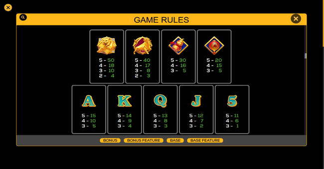 super stack fortunes paytable 2 paytable