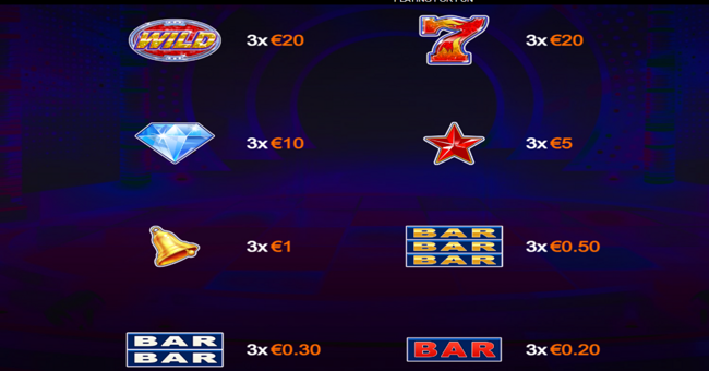 super stepper paytable paytable