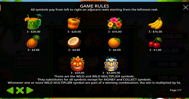 super tiki strike paytable 1 paytable