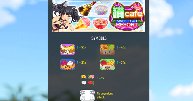 sweet cat resort paytable paytable