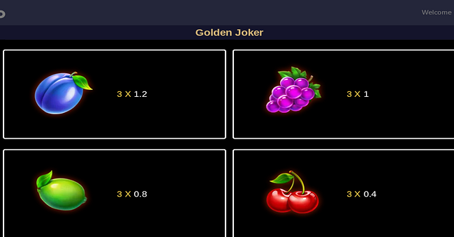 tada gaming golden joker paytable 3 paytable