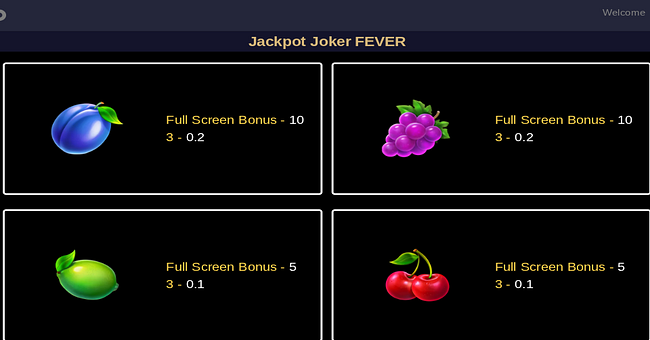 tada gaming jackpot joker fever paytable 2 paytable