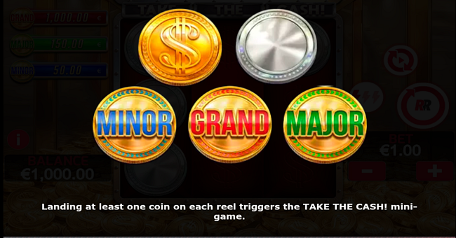 take the cash paytable 2 paytable