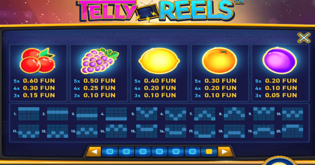 telly reels paytable 2 paytable