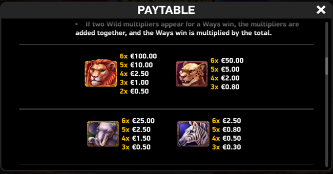 ten ton ways stampede paytable 1 paytable